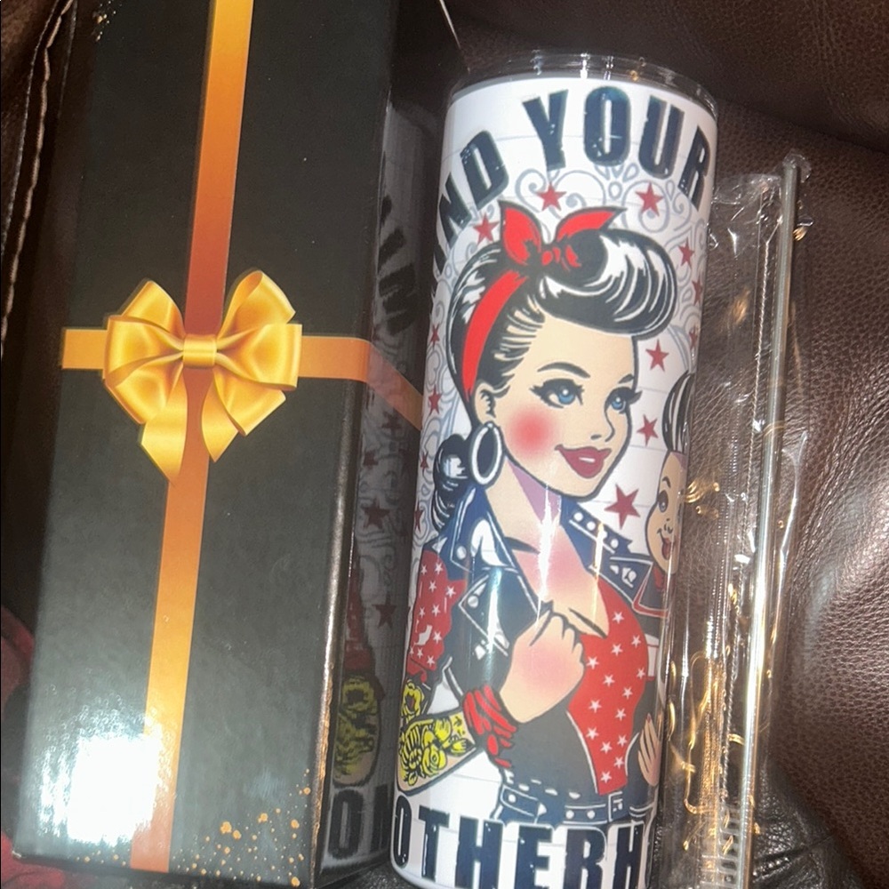 New Handmade “mind your own motherhood” 20 oz stainless steel tumbler
